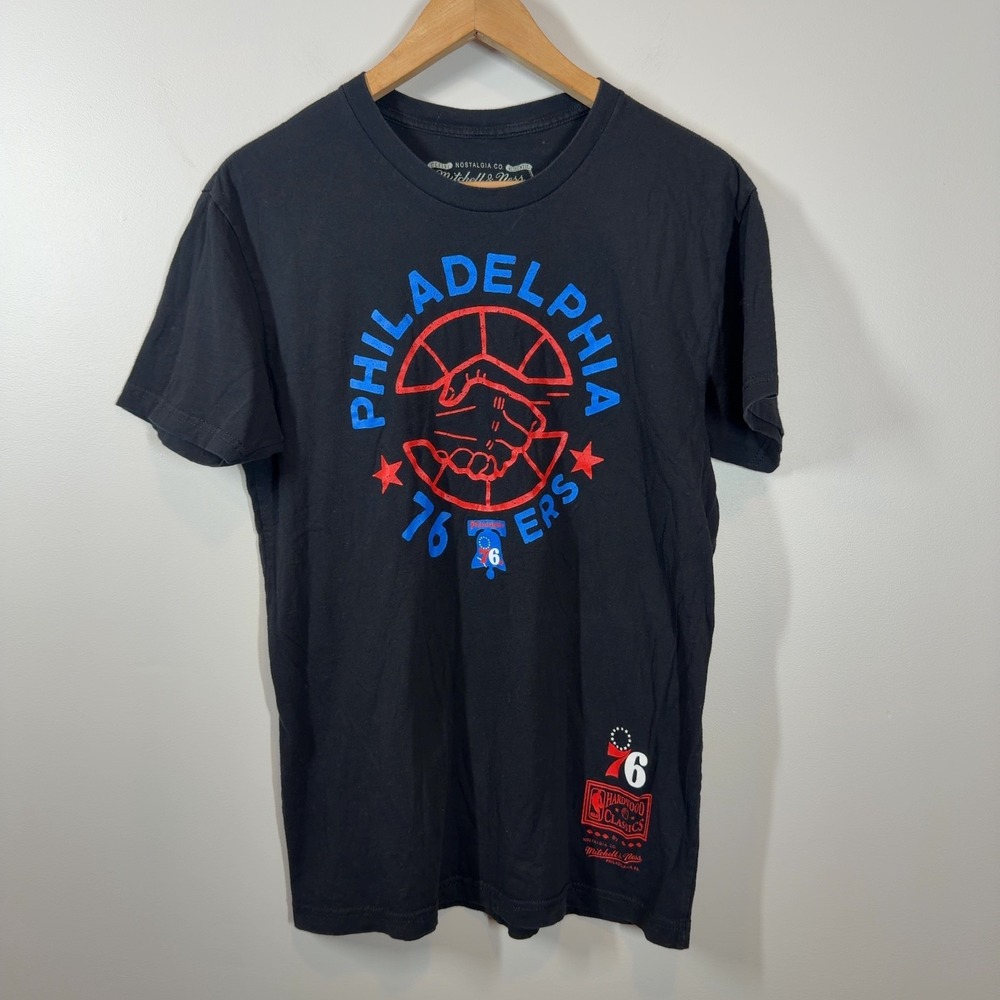 Mitchell & Ness Philadelphia 76ers Hardwood Classics Black Shirt Size M‎ NBA